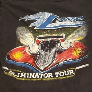 Vintage 1980s ZZ Top Eliminator Tour T-Shirt Band Tee Rock Concert Single Stitch